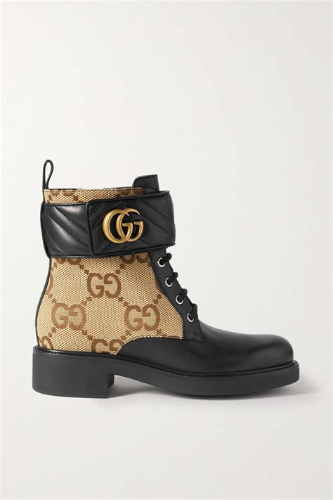 gucci printed boots|GUCCI Marmont logo.